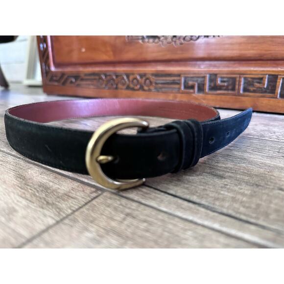 Coach Men's Black Leather Buckle Belt Size Small - Picture 6 of 7